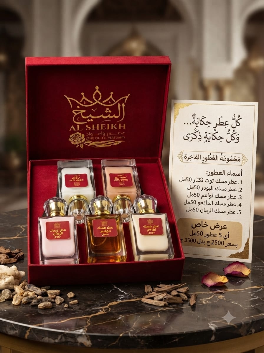 عرض عطور الأمساك ١ (50 مل) | Musk Perfumes Offer 1 (5 x 50ml)